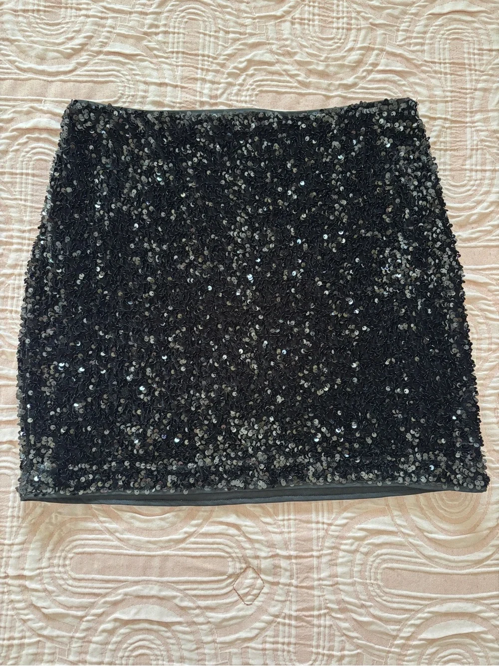 H&M Black Sequin Mini Skirt